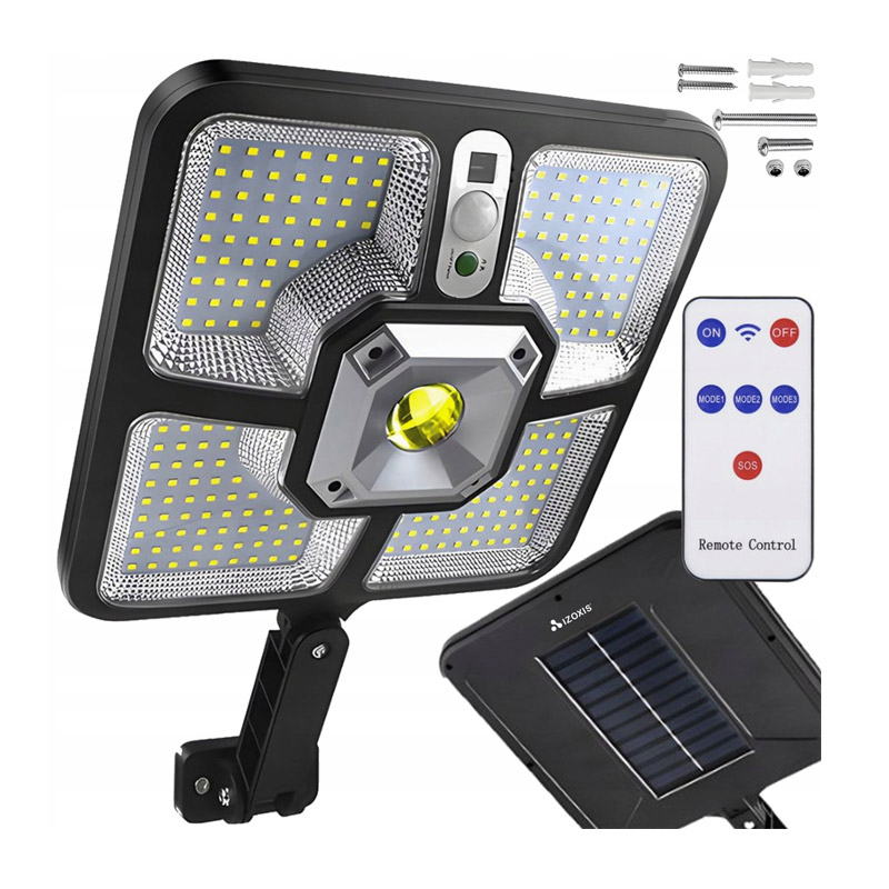 Επιτοίχιος Ηλιακός Προβολέας με Αισθητήρα Κίνησης και Τηλεχειριστήριο 8 W Izoxis 22736 Επιτοίχιος Ηλιακός Προβολέας με Αισθητήρα Κίνησης και Τηλεχειριστήριο 8 W Izoxis 22736