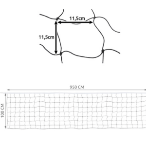 Δίχτυ Βόλεϊ & Μπάντμιντον με Τσάντα Μεταφοράς 950 x 100 cm  23427 Trizand - Image 4