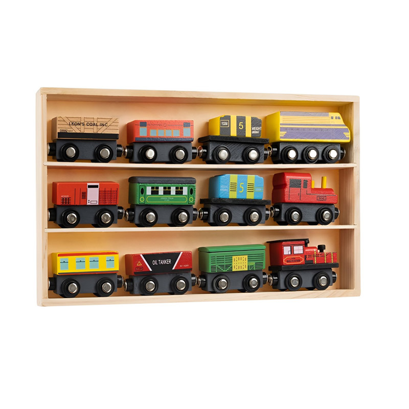 Ξύλινο Τρενάκι με 12 Βαγόνια Kruzzel 23522 Ξύλινο Τρενάκι με 12 Βαγόνια Kruzzel 23522