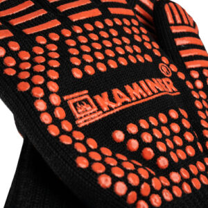 Σετ Γάντια Ψησίματος Ανθεκτικά στη Θερμότητα 32 x 12,5 cm Μαύρο/Πορτοκαλί 25416 Kaminer - Image 3