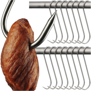 Kaminer Σετ 15 Τεμαχίων Γάντζοι Καπνίσματος από Ανοξείδωτο Ατσάλι για Λουκάνικα