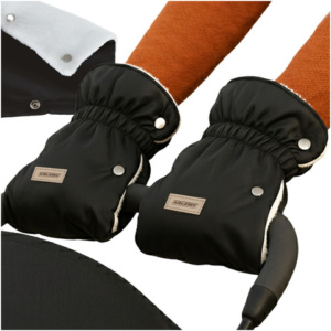 Kruzzel Αδιάβροχα Γάντια με φλις εσωτερικό ξεσουάρ Καροτσιού Μαύρο 25814