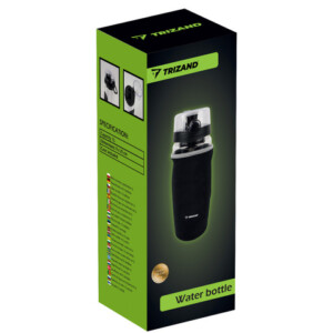 Trizand Αθλητικό Μπουκάλι Νερού με Φρουτοθήκη 1L Ματ Διάφανο/Μαύρο 25815 - Image 3