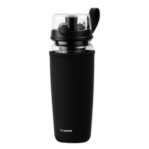 Trizand Αθλητικό Μπουκάλι Νερού με Φρουτοθήκη 1L Ματ Διάφανο/Μαύρο 25815 - Image 4