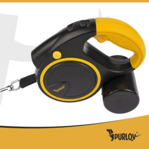 Purlov Αυτόματο Λουρί Οδηγός για Σκύλους με Φακό LED - 10 έως 25 κιλά, 5μ Επανασυρόμενη Ταινία 25965 - Image 4
