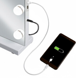 Soulima Καθρέπτης Μακιγιάζ Τοίχου 58x46cm με Ρυθμιζόμενο Φωτισμό LED 26129 - Image 4