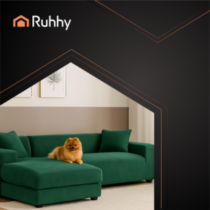 Ruhhy Πράσινο Ελαστικό Βελούδινο Κάλυμμα Γωνιακού Καναπέ 190-230 cm 26183 - Image 3