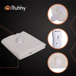 Ruhhy Ηλεκτρική Κουβέρτα με 3 Επίπεδα Θέρμανσης και Τηλεχειριστήριο - Λευκή (190 x 80 cm) 26200 - Image 5