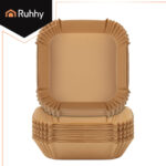 Ruhhy Πακέτο 100 τμχ Αντικολλητικό Χαρτί για Air Fryer 16x16cm 26955 - Image 5