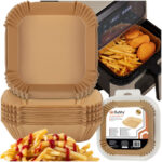 Ruhhy Πακέτο 100 τμχ Αντικολλητικό Χαρτί για Air Fryer 16x16cm 26955