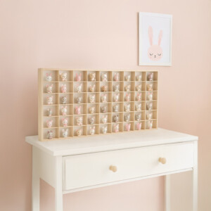 Kruzzel Ραφιέρα από Ξύλο με 54 Θέσεις για Μικρές Κούκλες – Ασφαλής, Στιλάτη και Εύκολη στη Συναρμολόγηση 26969 - Image 4