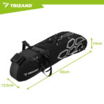 Trizand Αδιάβροχη Τσάντα Ποδηλάτου Πίσω Σέλας 12L 27353 - Image 3