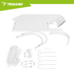 Trizand Τέρμα Ποδοσφαίρου Μεταλλικό 213x150x90 cm με Δίχτυ & Πασσάλους Στήριξης 27544 - Image 2