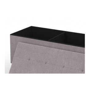 Σκαμπό με Αποθηκευτικό Χώρο 76 x 37 x 45 cm Χρώματος Γκρι Loan Idomya 30012302 - Image 3