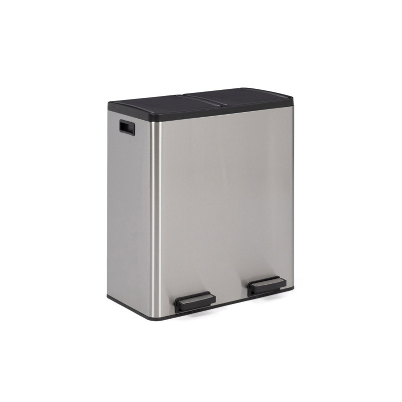 Μεταλλικός Διπλός Κάδος Απορριμμάτων με 2 Πεντάλ και Σύστημα Soft-Close 60 Lt Χρώματος Γκρι Idomya 30020289 Μεταλλικός Διπλός Κάδος Απορριμμάτων με 2 Πεντάλ και Σύστημα Soft-Close 60 Lt Χρώματος Γκρι Idomya 30020289