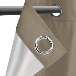 Σετ 2 Θερμομονωτικές Κουρτίνες 35 x 240 cm Taupe 30040362 Idomya - Image 3