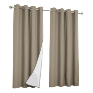 Σετ 2 Θερμομονωτικές Κουρτίνες 35 x 240 cm Taupe 30040362 Idomya