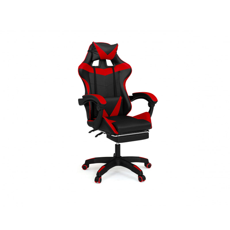 Καρέκλα Gaming με Υποπόδιο 63 x 62 x 114-124 cm Χρώματος Κόκκινο - Μαύρο Idomya 30078800 Καρέκλα Gaming με Υποπόδιο 63 x 62 x 114-124 cm Χρώματος Κόκκινο - Μαύρο Idomya 30078800