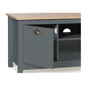 Ξύλινο Έπιπλο Τηλεόρασης 113 x 40 x 47 cm Χρώματος Γκρι Ninon Idomya 30087260 - Image 2