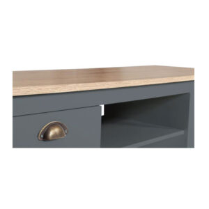 Ξύλινο Έπιπλο Τηλεόρασης 113 x 40 x 47 cm Χρώματος Γκρι Ninon Idomya 30087260 - Image 3