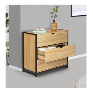 Μεταλλική Συρταριέρα με 3 Συρτάρια 75 x 40 x 82 cm Idomya 30087285 - Image 3