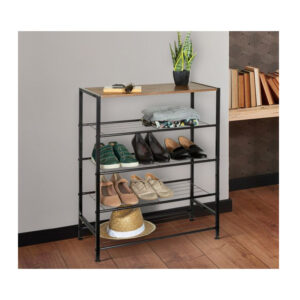 Μεταλλική Παπουτσοθήκη με 4 Ράφια Elize 63 x 30 x 80 cm Idomya 30087305 - Image 3