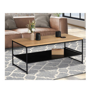 Ορθογώνιο Μεταλλικό Τραπέζι Σαλονιού με 1 Ράφι 113.5 x 60 x 45 cm Manhattan Idomya 30088806 - Image 3