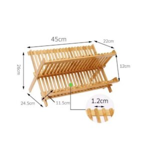 Διώροφη Πιατοθήκη Στεγνωτήριο από Μπαμπού 43 x 36 x 28 cm BAMBOU & CO 30126 - Image 2