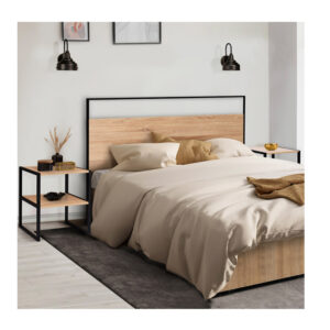 Σετ Μεταλλικά - Ξύλινα Κομοδίνα με 2 Ράφια 40 x 40 x 50 cm 2 τμχ Idomya Memphis 30130205 - Image 4