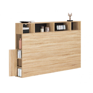 Ξύλινο Κεφαλάρι Κρεβατιού με 5 Ράφια και 1 Ντουλάπι 165 x 20 x 120 cm Idomya 30130306+30130307 - Image 4