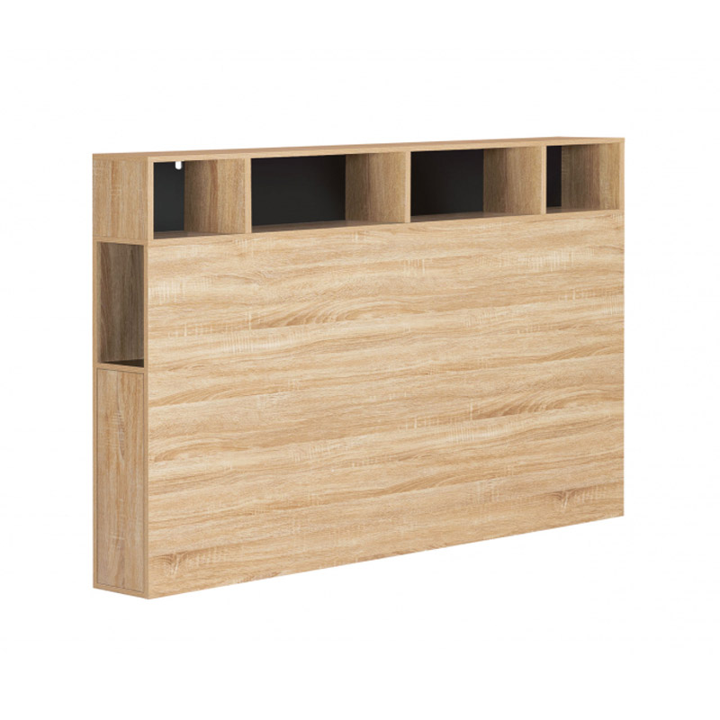 Ξύλινο Κεφαλάρι Κρεβατιού με 5 Ράφια και 1 Ντουλάπι 165 x 20 x 120 cm Idomya 30130306+30130307 Ξύλινο Κεφαλάρι Κρεβατιού με 5 Ράφια και 1 Ντουλάπι 165 x 20 x 120 cm Idomya 30130306+30130307