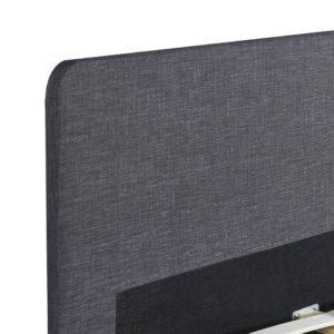 Διπλό Κρεβάτι Evy με Ξύλινα Πόδια - 160x200 cm Γκρι 30130589 Idomya - Image 3