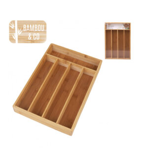 Ξύλινη Θήκη για Μαχαιροπίρουνα από Μπαμπού 33 x 23 x 4.5 cm Urban Living 30134 - Image 2