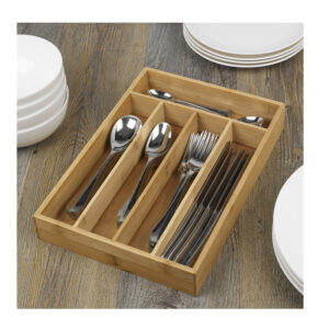 Ξύλινη Θήκη για Μαχαιροπίρουνα από Μπαμπού 33 x 23 x 4.5 cm Urban Living 30134 - Image 3