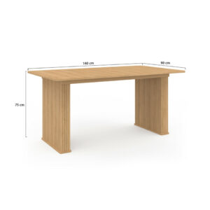 Τραπέζι Τραπεζαρίας Albane με Πόδια σε Εφέ Λατών 160 x 90 x 75 cm  30150472 Idomya - Image 5