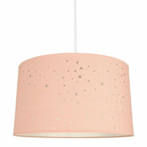 Ostaria Κυλινδρική Ανάρτηση 'Αστέρια' Ροζ D40cm E27 220-240v 50hz Max.60w -30312