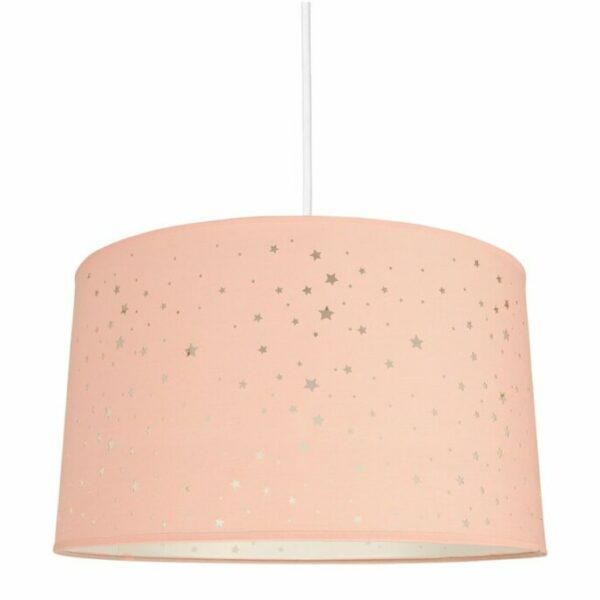 Ostaria Κυλινδρική Ανάρτηση 'Αστέρια' Ροζ D40cm E27 220-240v 50hz Max.60w -30312