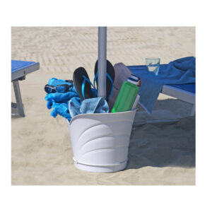 Σετ Πλαστικές Ημικυκλικές Κρεμαστές Γλάστρες 5 Lt 34.5 x 19 x 30 cm 4 τμχ Λευκό Tulipano Bama 30516 - Image 4