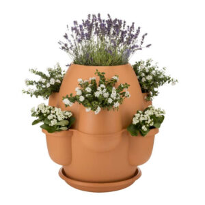 Πλαστική Γλάστρα Σύνθεσης με Πιάτο 80 x 80 cm 200 Lt Χρώματος Κεραμιδί Oasi Bama 31000 - Image 3