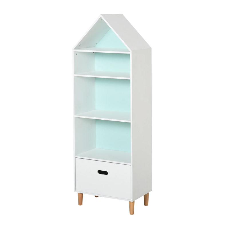 Ξύλινη Παιδική Βιβλιοθήκη με 4 Ράφια και 1 Συρτάρι 50 x 30 x 142 cm HOMCOM 311-011 Ξύλινη Παιδική Βιβλιοθήκη με 4 Ράφια και 1 Συρτάρι 50 x 30 x 142 cm HOMCOM 311-011