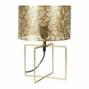 Ostaria Λάμπα μεταλλική διάτρητη 'Calathea' χρυσή e27 max.40w 220-240v 50hz 155cm -33016