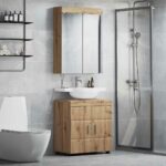 vidaXL Σετ Επίπλων Μπάνιου TULUM Artisan Oak Επεξεργασμένο ξύλο 3398023 - Image 3