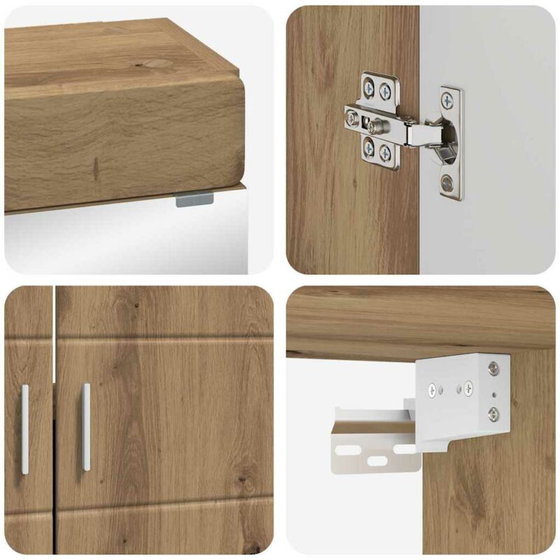 vidaXL Σετ Επίπλων Μπάνιου TULUM Artisan Oak Επεξεργασμένο ξύλο 3398023 - Image 5