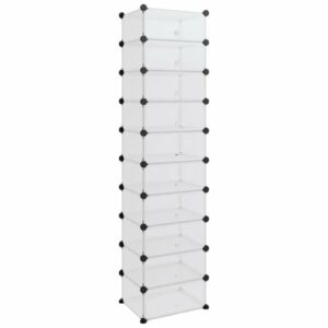 vidaXL Παπουτσοθήκη Διαφανής 44 x 32 x 174 εκ. από Πολυπροπυλένιο 340561