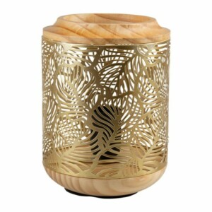 Ostaria Λάμπα μεταλλική ξύλινη 'Minhy' χρυσή E27 max.40w -34110