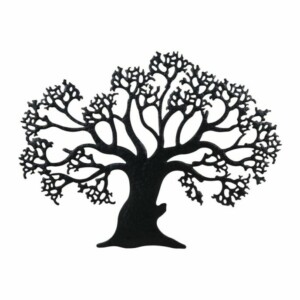 Ostaria Διακοσμητικό τοίχου μεταλλικό 'Δέντρο της ζωής' Μαύρο -34576