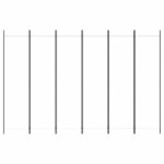 vidaXL Διαχωριστικό Δωματίου με 6 Πάνελ Λευκό 300 x 200 εκ. από Ύφασμα 350190 - Image 3