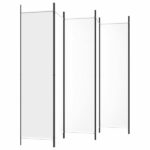 vidaXL Διαχωριστικό Δωματίου με 6 Πάνελ Λευκό 300 x 200 εκ. από Ύφασμα 350190 - Image 5