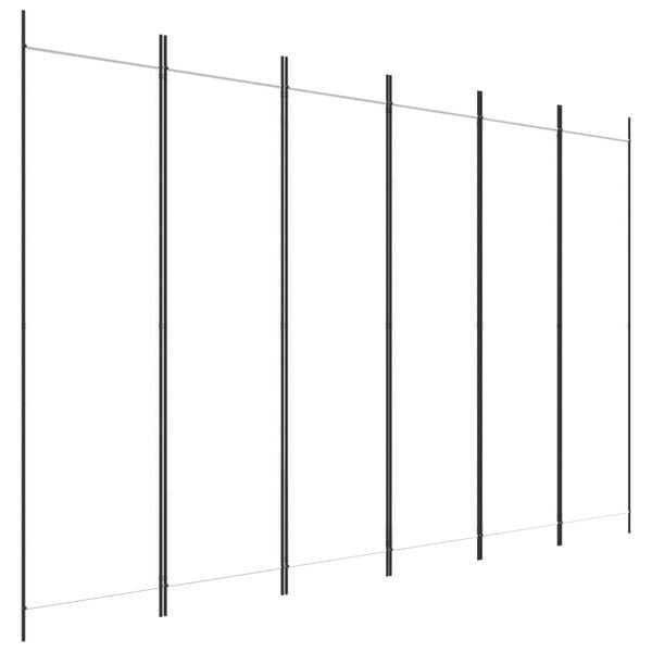 vidaXL Διαχωριστικό Δωματίου με 6 Πάνελ Λευκό 300 x 200 εκ. από Ύφασμα 350190