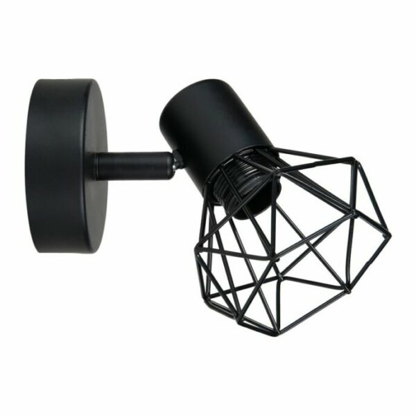 Ostaria Σποτ Μεταλλικό 1 Αμπαζούρ Διαμάντι Μαύρο 'Diamond' -35377